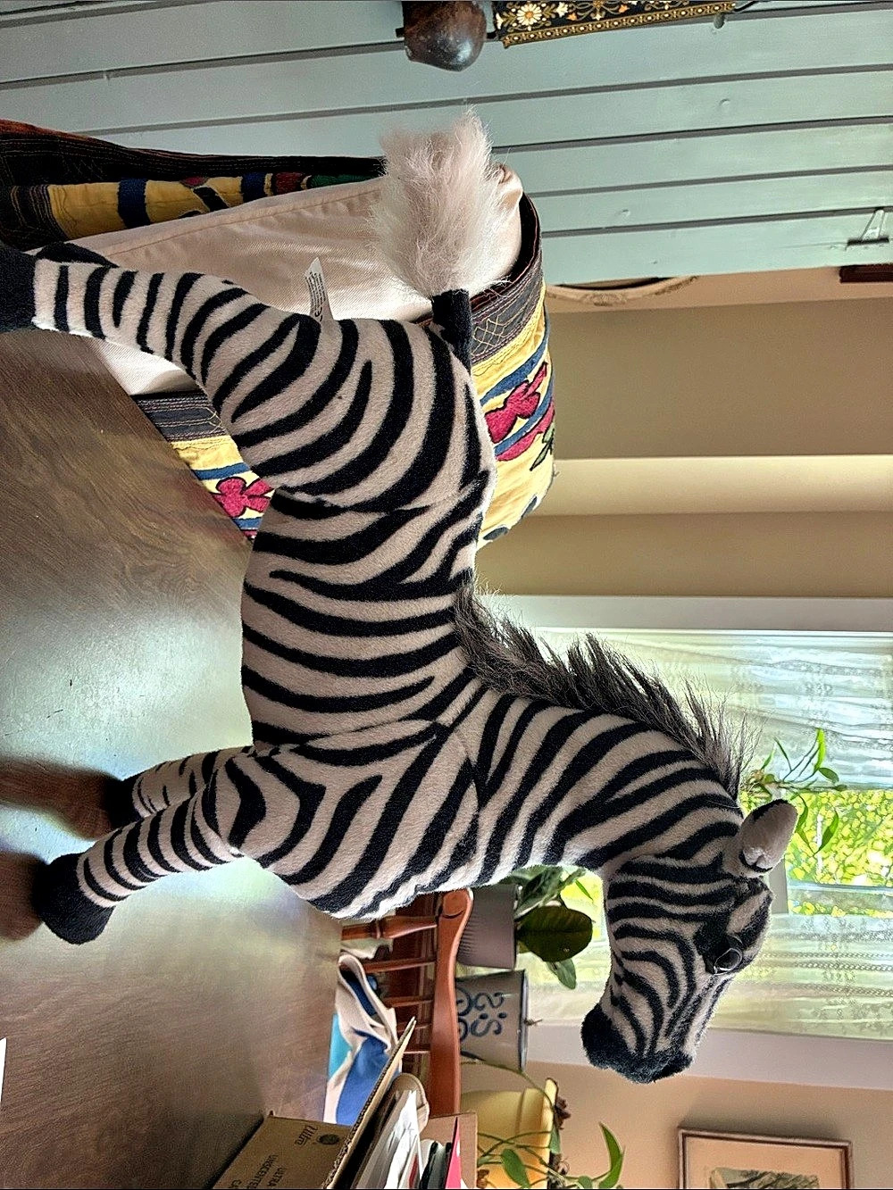 Zebra Stuffed Animal Black & White Like New